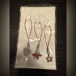 NEW Pack of (3) Pink and Silver Phone Charms Heart Star Bee Y2K Charms Photo 1