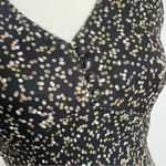 Vintage Midi Dress Polka Dots Stretchy Y2K Whimsigoth Grunge Fairygoth Fairy Black Size 14 Photo 2
