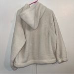 American Eagle beige Cozy Fluffy Sweater size large w/ adjustable cinched waist Photo 9