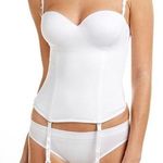 Le Mystere Bridal Seduction Bustier Garters Size 32B White Photo 0