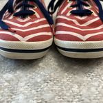 Kate Spade  Keds Lace-up Canvas‎ Sneaker Red White Stripes Size 9 Photo 3