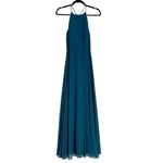 Jenny Yoo  Dark Teal High Neckline Maxi Formal Gown / Dress Women’s US 4 Photo 1