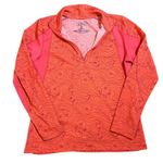 L.L.Bean Orange Pullover Shirt Medium Base Layer 1/4 Zip Running Cycling Hiking Photo 0