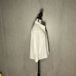 Design History  100% Cotton White Button-Up Blouse Knit Shoulder Size Large Photo 4