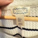 Kaisely  Mock Black & White Striped Waffle Knit Top Size Small Photo 3