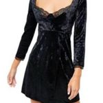 Free People Kat Long Sleeve Faux Wrap Velvet Dress Photo 0