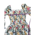 Baltic Born  Marta Floral Smocked Square Neck Midi Dress Womens Medium 3/4 Sleeve Photo 4