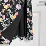 Abercrombie & Fitch  Black Floral‎ Midi Dress XS Pastel Flowers Cottagecore Photo 4