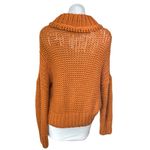 Free People  My Only Sunshine Orange Open Knit Crochet Long Sleeve Sweater Top S Photo 1