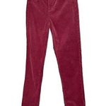 AG Adriano Goldschmied Stevie Midrise Skinny Velvet Cranberry Jeans Size 25 | 0 Photo 7