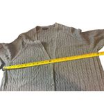 basic editions Gray Cable Knit V-neck Long Sleeve Button Up Cardigan 3x Photo 6