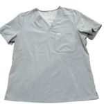 FIGS Light Grey Catarina One-Pocket Scrub Top Photo 0