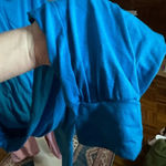 Unbranded NWOT Blue elastic waist jogger leg jumpsuit 2XL, 25 pit to pit Size 2X Photo 4