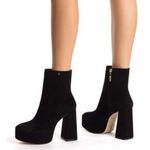 LARROUDÉ Dolly Boots Stretch Velvet Black, Size 8 NEW in Box +2 Dust Bags $475 Black Photo 3