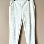 Crown & Ivy | Cream Velour Textured Pants Sz 10 Photo 0