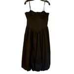 Future Collective NWT black corset bubble hem tank midi dress size M Size M Photo 2