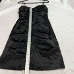 Taboo Vintage Black Ruched Center Spaghetti Strap Mini Dress Photo 6