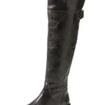 Hinge Over the Knee Leather tall boots In Black Size 7.5 Equestrian Bohemian Photo 11