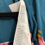 Billabong  Teal Floral Safe Bet Flowy Crossover Semi Cropped Top, Large Photo 7