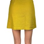 Promod Mustard Yellow Zip Front Pencil Straight Mini Athletic Golf Skirt Size 8 Photo 2