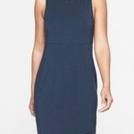 Athleta La Palma Navy Blue Sleeveless Mid Length Stretch Relaxed Dress Small Photo 0