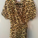 Urban Outfitters Zoe Side Tie Wrap Leopard Print Romper Skort size XS Photo 4