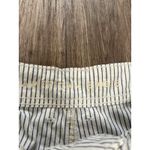 American Eagle  Striped Tie Waist Straight Leg Pants Ivory Blue Size‎ 10 Photo 1