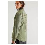 Free People  We the Free Adventurer Rock & Stud Denim Button Shirt Jacket Photo 2