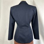 Vintage Brioche California Double Breasted Pinstripe Blazer Blue Women7/8 Office Black Size undefined Photo 2