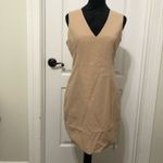 Commense‎ Women's Sheath Dress Size Medium Beige V Photo 3