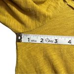 Free People  Boho Oversized Pleaded 3/4 Sleeve Mustard Yellow Top Blouse Small Photo 2