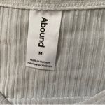 Abound NWT  White Ribbed Keyhole Cutout Crop Top Long Sleeve Medium Photo 2