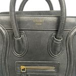 CELINE  Nano Luggage Black Leather Wing-Side Mini Handheld Crossbody Handbag Photo 5