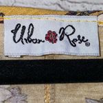 Urban Rose  Mustard Yellow & Floral Twisted Front Short Sleeve Blouse Photo 3