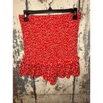 Mable Two Piece Set, crop top and shorts, red floral size Medium Photo 4