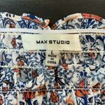 Max Studio  Prairie Dress‎ Floral Puff Sleeve Square Neck Smocked A-Line Large Photo 2