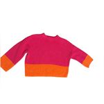 525 America  Women's Pink and Orange Color block Sweater Photo 1