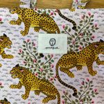 PrintFresh Pink Cheetah Print Cotton Travel Tote Bag Photo 1