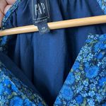 Gap Navy Blue Floral Maternity Jumpsuit Photo 5