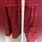 Foxiedox New $163 Nordstrom  Open Back Ellie Dress Fit and Flare Lace in Burgundy Photo 8