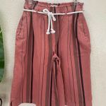 New Pilcro by Anthropologie Cropped wide Leg jean Shorts Size Xs Pink Photo 2