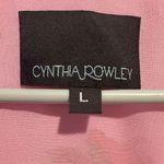 Cynthia Rowley  Malibu Floral Pink Wrap Dress L Bell Sleeve Ruffle Romantic Photo 3