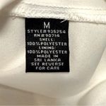 MSK Evening Off White Top Beaded V Neck Chiffon Layered Flared Sleeves Medium Photo 8