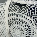 Boston Proper Boho  White Long Open Knit Duster Photo 4