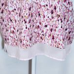  Short Sleeve Pink Print Blouse Size Medium DKNY White and Pink Top Photo 3