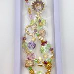 Handmade 🌻Luxury Bag/Phone Chain Charm/Keychain Van Goth Sunflowers Bling Crystal Beads Photo 11