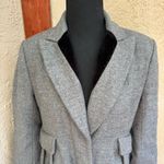 French Connection Classic Gray Tweed Trench Coat Photo 1