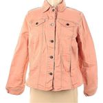 Chico's Chico’s Peach Lightweight Stretch Jean Jacket Size 1 (Medium) Photo 1