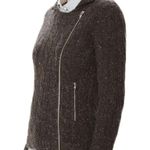 autumn cashmere 100% Cashmere Moto Cable Knit Zip Sweater Jacket Photo 2