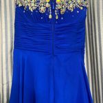 Tony Bowls royal blue strapless prom dress Photo 1